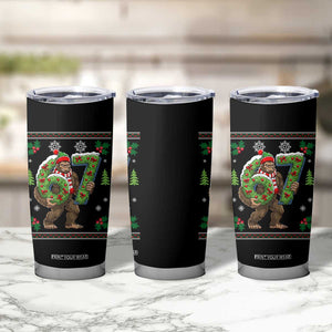 67 Meme Christmas Bigfoot Tumbler Cup Funny Six Seven Wreath Sasquatch Holiday Gag Gift TS02 Print Your Wear