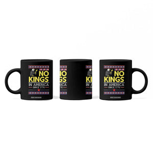 Funny Patriotic Christmas No Kings in America Coffee Mug Since 1776 Bald Eagle Ugly Sweater TS02 Print Your Wear
