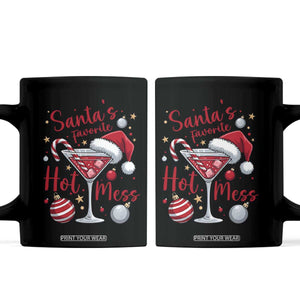 Funny Santa Favorite Hot Mess Coffee Mug Christmas Drinking Cocktail Lover TS02 Black Print Your Wear