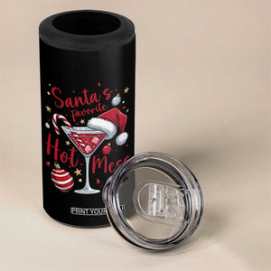 Funny Santa Favorite Hot Mess 4 in 1 Can Cooler Tumbler Christmas Drinking Cocktail Lover TS02 Print Your Wear
