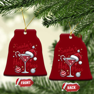 Funny Santa Favorite Hot Mess Ceramic Ornament Christmas Drinking Cocktail Lover TS02 Print Your Wear