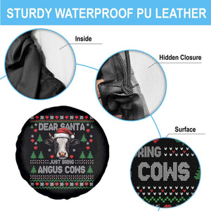 Dear Santa Angus Cow Christmas Spare Tire Cover Funny Farm Cow Lover Holiday Farm Ugly Sweater TS02 Print Your Wear