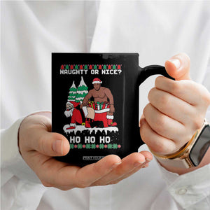 Funny Santa and Diddy Christmas Coffee Mug Naughty or Nice Ho Ho Ho Adult Humor Holiday TS02 Print Your Wear