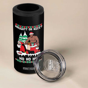 Funny Santa and Diddy Christmas 4 in 1 Can Cooler Tumbler Naughty or Nice Ho Ho Ho Adult Humor Holiday TS02 Print Your Wear