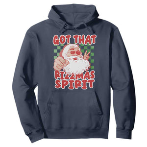 Funny Santa Rizz Christmas Hoodie Got That Rizzmas Spirit Retro Groovy TS02 Navy Print Your Wear