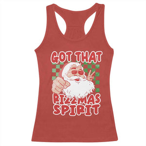 Funny Santa Rizz Christmas Racerback Tank Top Got That Rizzmas Spirit Retro Groovy TS02 Red Print Your Wear