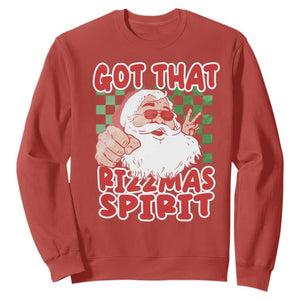 Funny Santa Rizz Christmas Sweatshirt Got That Rizzmas Spirit Retro Groovy TS02 Red Print Your Wear