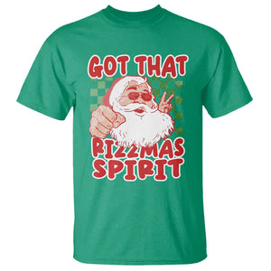 Funny Santa Rizz Christmas T Shirt Got That Rizzmas Spirit Retro Groovy TS02 Irish Green Print Your Wear