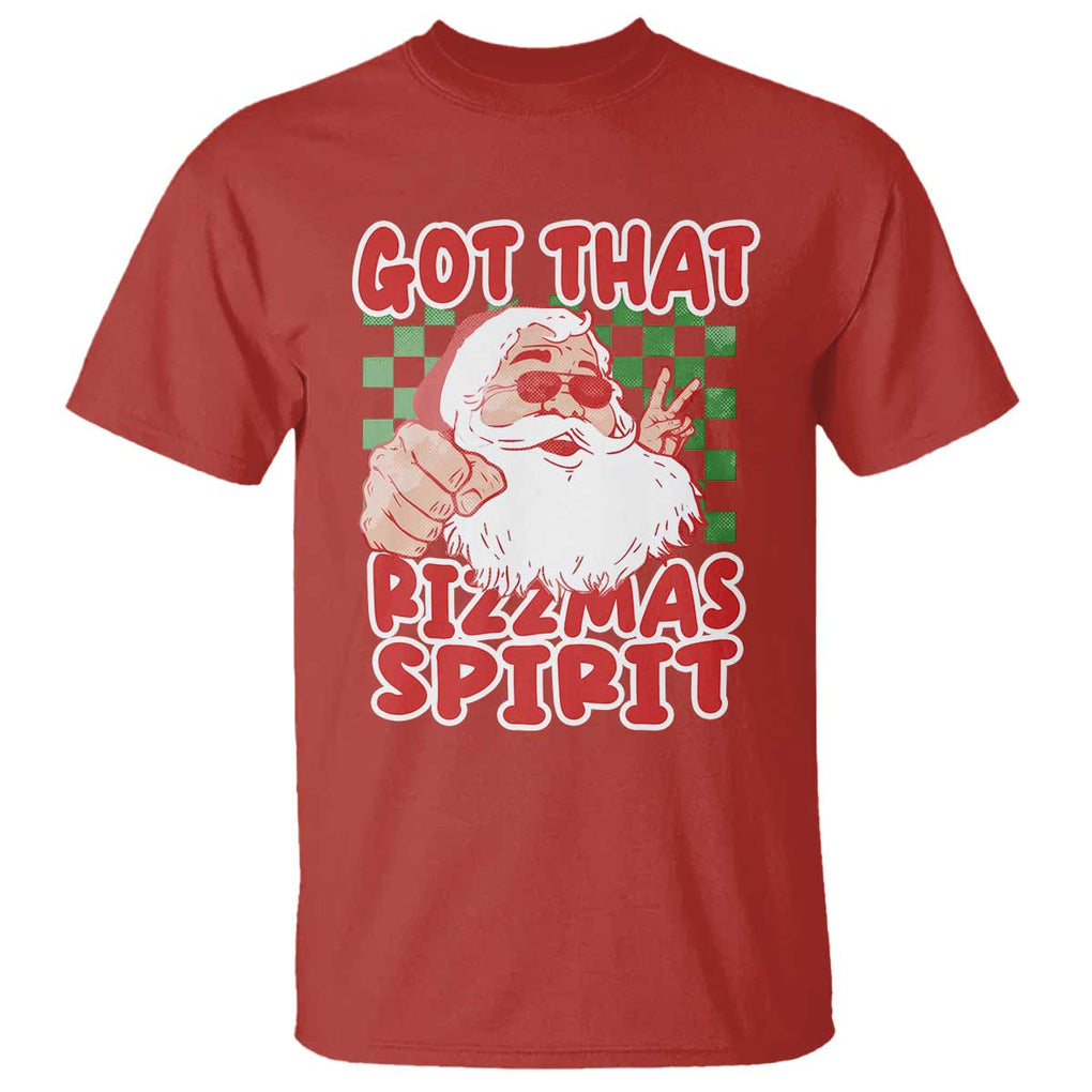 Funny Santa Rizz Christmas T Shirt Got That Rizzmas Spirit Retro Groovy TS02 Red Print Your Wear