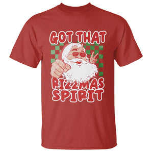 Funny Santa Rizz Christmas T Shirt Got That Rizzmas Spirit Retro Groovy TS02 Red Print Your Wear