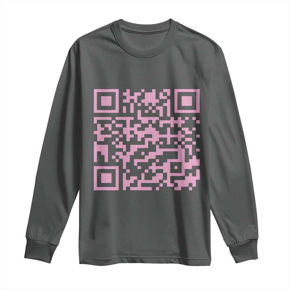 Funny Trump Dance Pink Long Sleeve Shirt President 45 47 Dancing Code TS02 Dark Heather Print Your Wear