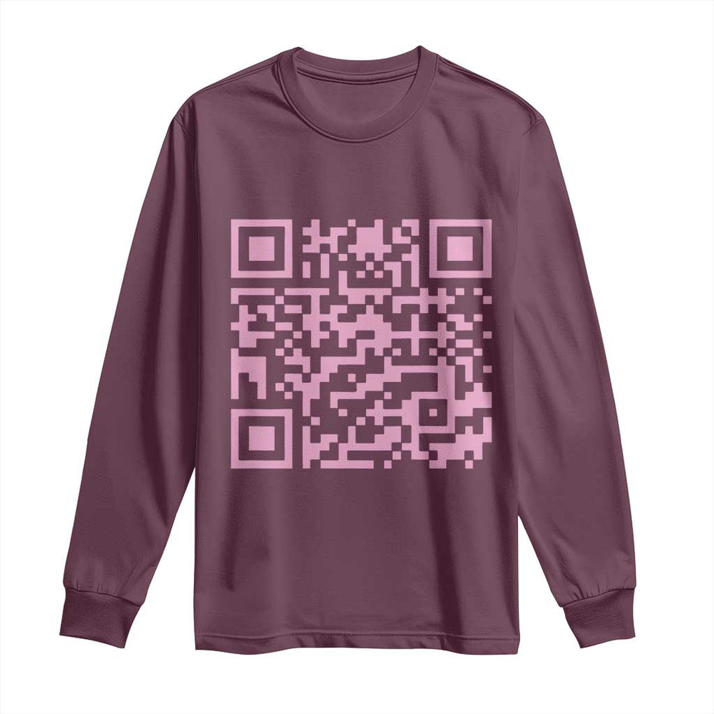 Funny Trump Dance Pink Long Sleeve Shirt President 45 47 Dancing Code TS02 Maroon Print Your Wear