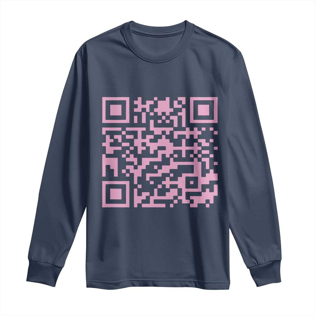 Funny Trump Dance Pink Long Sleeve Shirt President 45 47 Dancing Code TS02 Navy Print Your Wear
