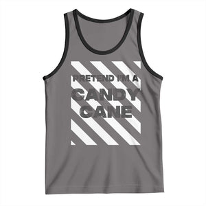 Funny Christmas Costume Tank Top Pretend I'm A Candy Cane TS02 Deep Heather Black Print Your Wear