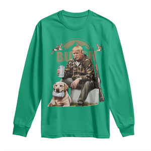 Trump Duck Hunting Long Sleeve Shirt Camouflage Old School TS02 Irish Green Print Your Wear