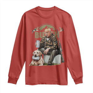Trump Duck Hunting Long Sleeve Shirt Camouflage Old School TS02 Red Print Your Wear
