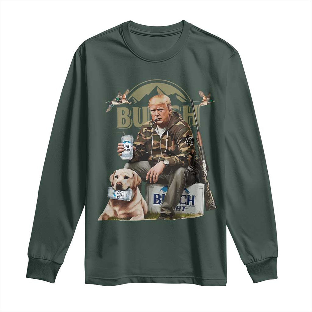 Funny Black Cat Long Sleeve Shirt Bruh Retro Cat Meme Graphic TS02 Dark Forest Green Print Your Wear