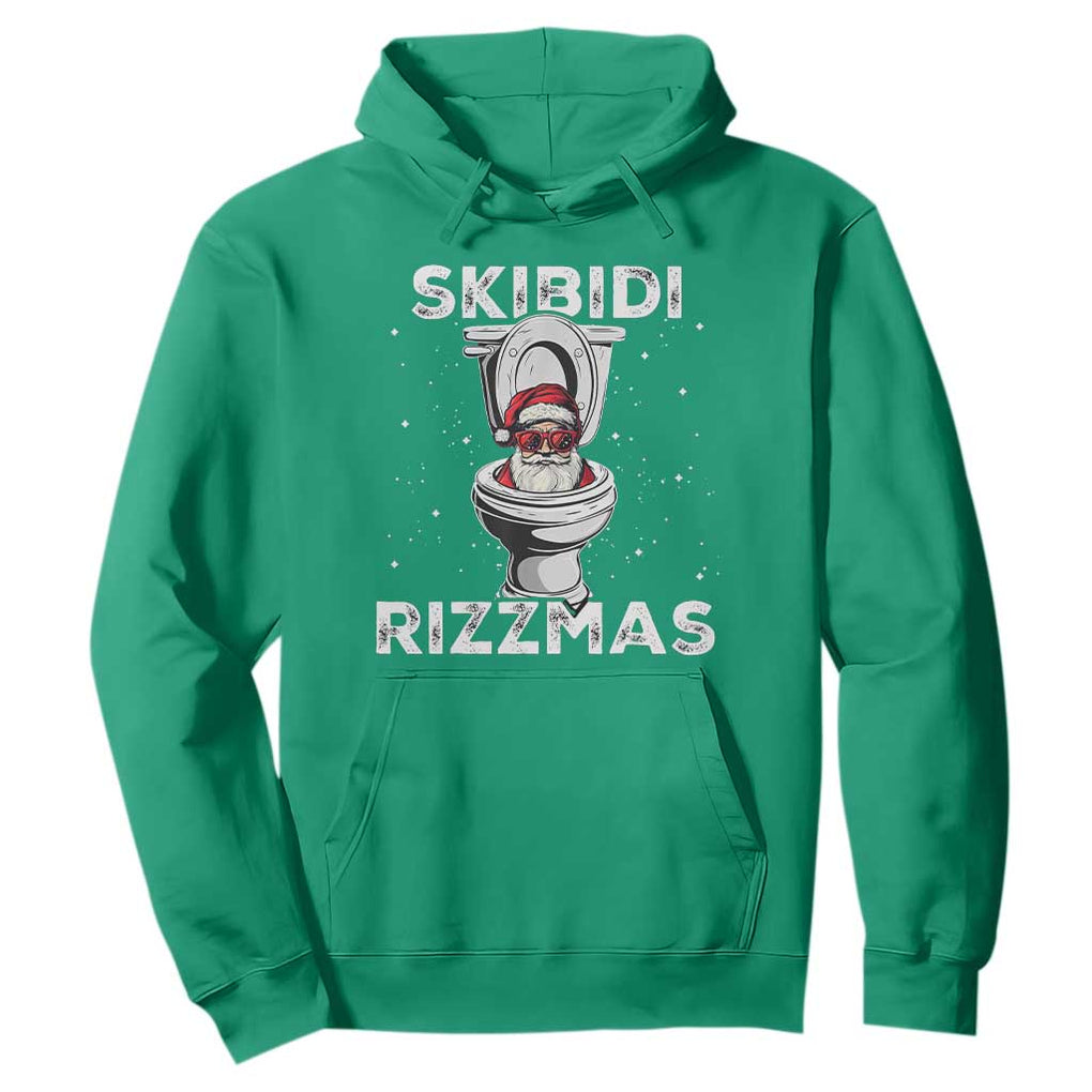 Funny Santa Rizz Christmas Hoodie Skibiti Toilet Rizzmas TS02 Irish Green Print Your Wear