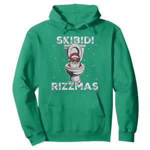 Funny Santa Rizz Christmas Hoodie Skibiti Toilet Rizzmas TS02 Irish Green Print Your Wear