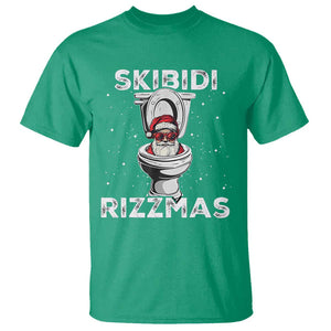 Funny Santa Rizz Christmas T Shirt Skibiti Toilet Rizzmas TS02 Irish Green Print Your Wear