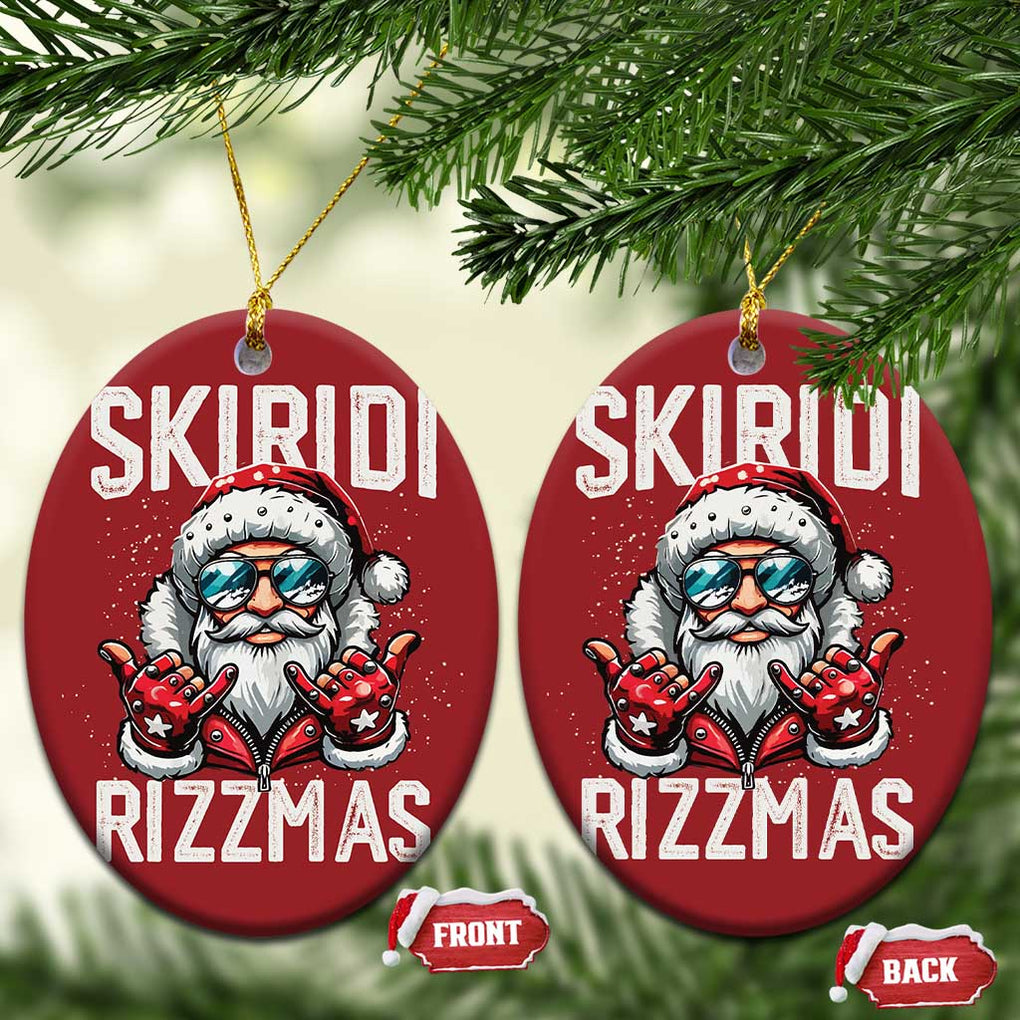 Xmas Bruh Christmas Ornament Green Xmas Santa Hat Festive Vibe TS02 Oval Red Print Your Wear