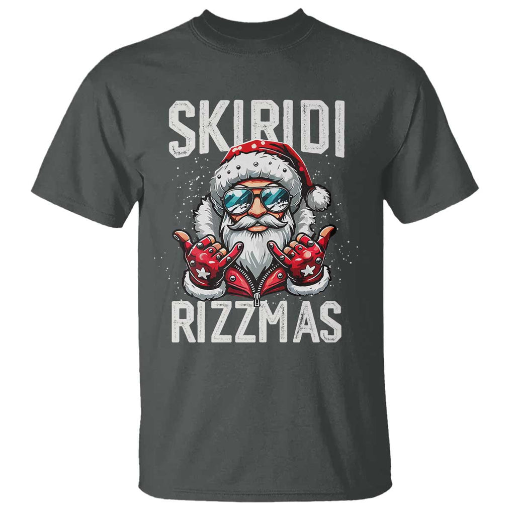 Christmas Bruh T Shirt Green Xmas Santa Hat Festive Vibe TS02 Dark Heather Print Your Wear