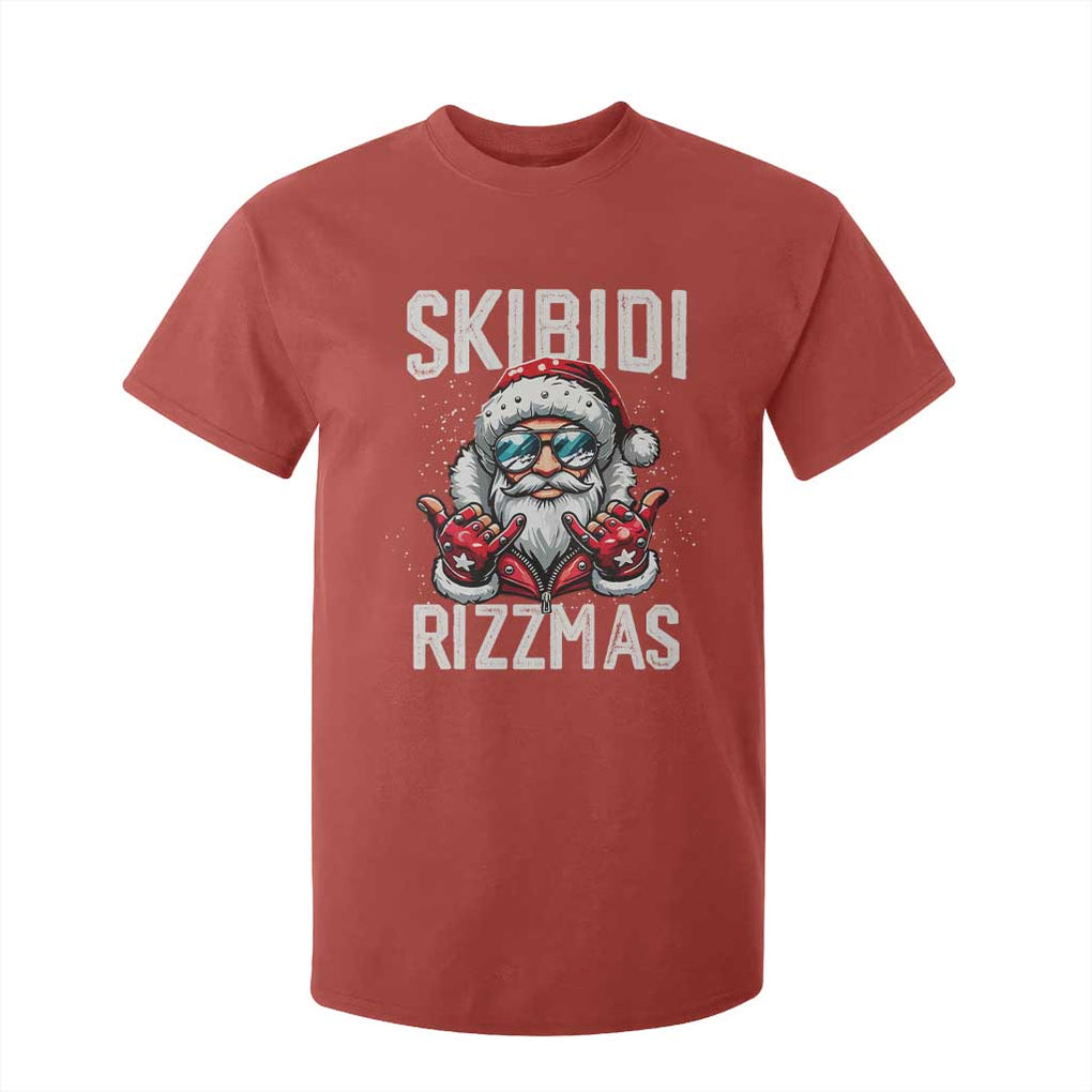 Funny Santa Rizz Christmas T Shirt For Kid Skibidi Rizzmas Gen Alpha Slang Cool Santa TS02 Red Print Your Wear