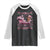 Groovy Pink Christmas Gingerbrad Raglan Shirt Sleigh Girl Sleigh Festive Xmas Holiday Girls TS02 Black White Print Your Wear