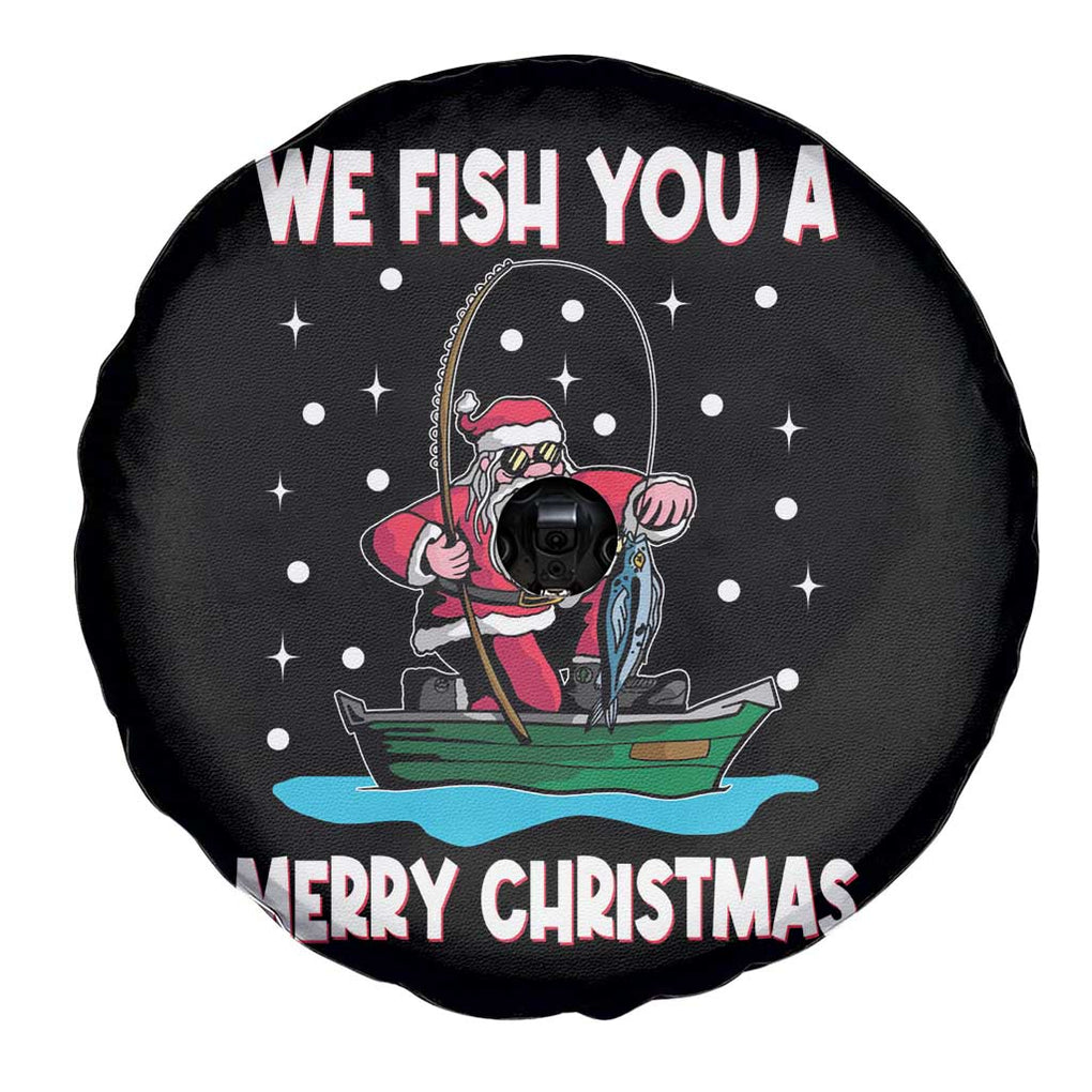 Santa Christmas Boat Fishing Spare Tire Cover We Fish You A Merry Xmas Fisherman TS02 Print Your Wear