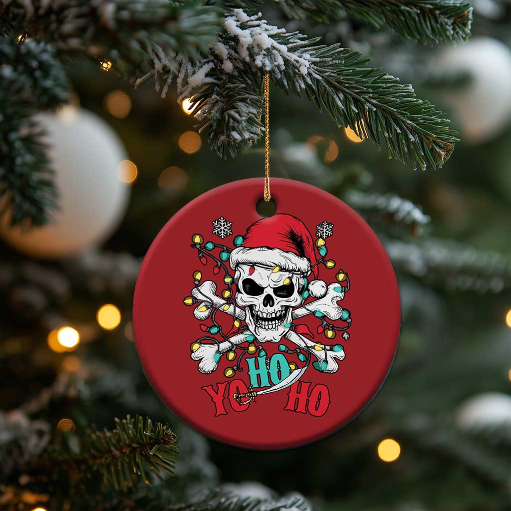 Xmas Pirate Skull Christmas Ornament Yo Ho Ho Boat Cruise Xmas Crossbones TS02 Print Your Wear