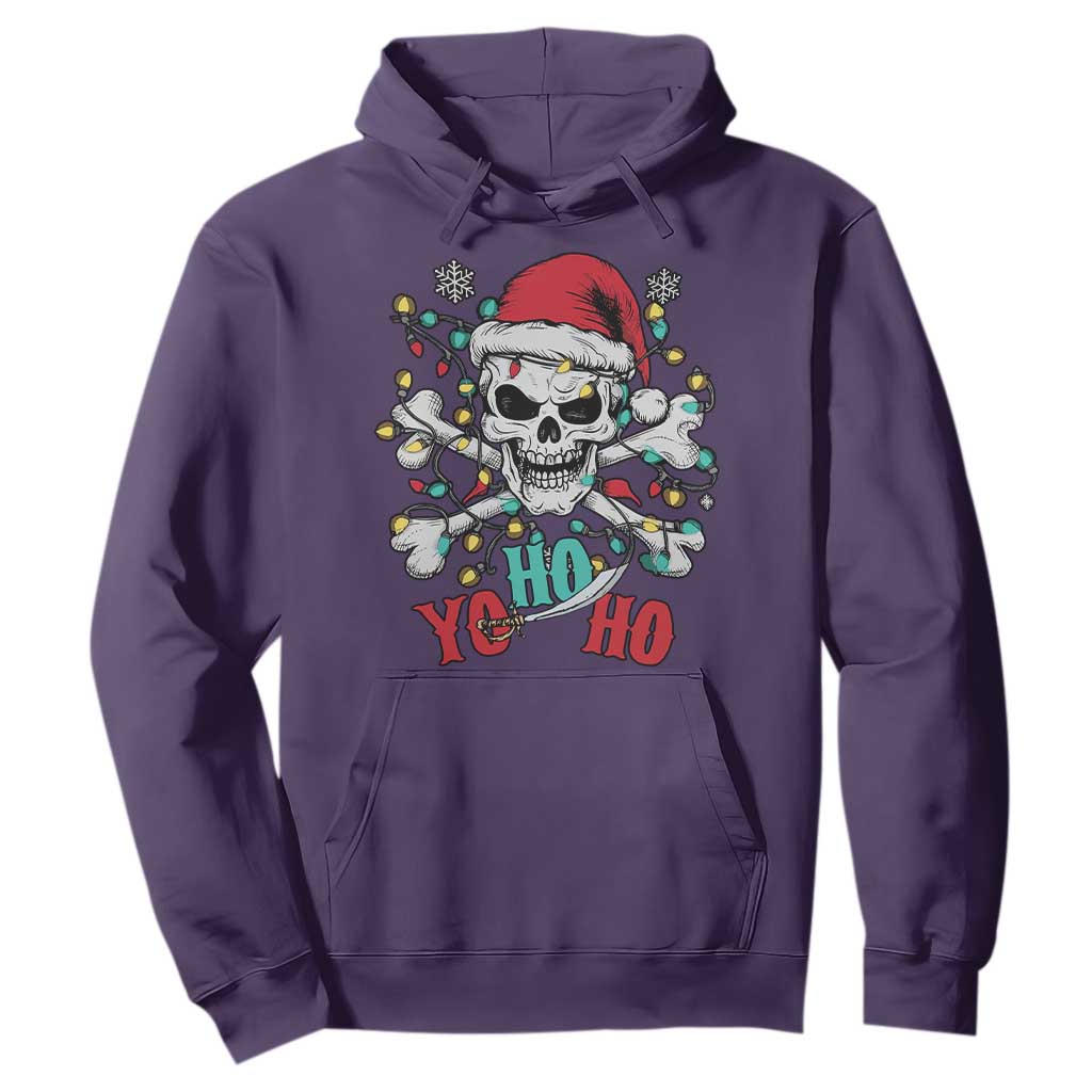 Christmas Pirate Skull Hoodie Yo Ho Ho Boat Cruise Xmas Crossbones TS02 Purple Print Your Wear