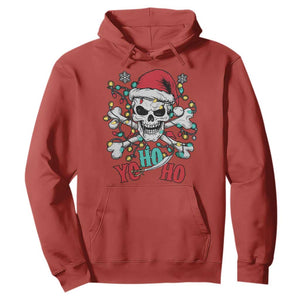 Christmas Pirate Skull Hoodie Yo Ho Ho Boat Cruise Xmas Crossbones TS02 Red Print Your Wear