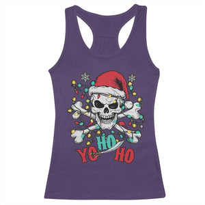 Christmas Pirate Skull Racerback Tank Top Yo Ho Ho Boat Cruise Xmas Crossbones TS02 Purple Print Your Wear