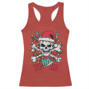 Christmas Pirate Skull Racerback Tank Top Yo Ho Ho Boat Cruise Xmas Crossbones TS02 Red Print Your Wear