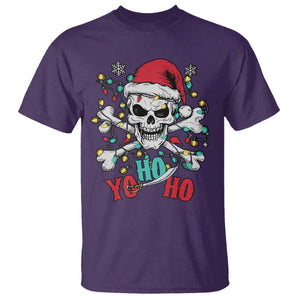 Christmas Pirate Skull T Shirt Yo Ho Ho Boat Cruise Xmas Crossbones TS02 Purple Print Your Wear