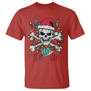 Christmas Pirate Skull T Shirt Yo Ho Ho Boat Cruise Xmas Crossbones TS02 Red Print Your Wear