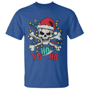 Christmas Pirate Skull T Shirt Yo Ho Ho Boat Cruise Xmas Crossbones TS02 Royal Blue Print Your Wear