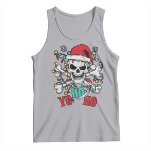 Christmas Pirate Skull Tank Top Yo Ho Ho Boat Cruise Xmas Crossbones TS02 Athletic Heather Print Your Wear