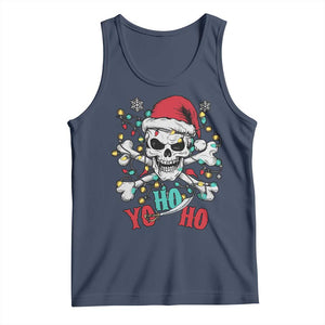 Christmas Pirate Skull Tank Top Yo Ho Ho Boat Cruise Xmas Crossbones TS02 Navy Print Your Wear