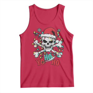 Christmas Pirate Skull Tank Top Yo Ho Ho Boat Cruise Xmas Crossbones TS02 Red Print Your Wear