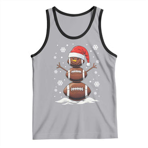 Christmas Football Tank Top Rugby Snowman Xmas Festive Holiday Sports TS02 Athletic Heather Black Print Your Wear