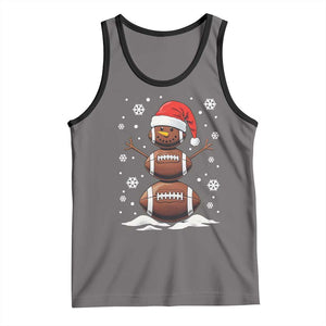 Christmas Football Tank Top Rugby Snowman Xmas Festive Holiday Sports TS02 Deep Heather Black Print Your Wear