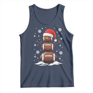 Christmas Football Tank Top Rugby Snowman Xmas Festive Holiday Sports TS02 Navy Print Your Wear