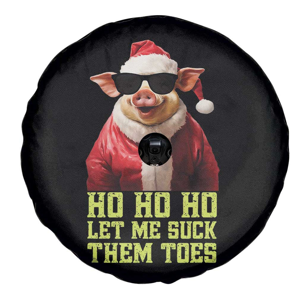Funny Pig Santa Spare Tire Cover Ho Ho Ho Let Me Suck Them Toes Weird Festive Christmas TS02 Print Your Wear