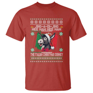 Italian Christmas Donkey T Shirt Funny Jing A Di Jing Hee Haw Italy Flag TS02 Red Print Your Wear