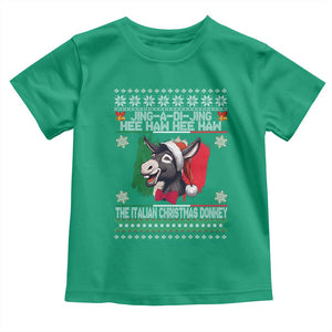 Italian Christmas Donkey Toddler T Shirt Funny Jing A Di Jing Hee Haw Italy Flag TS02 Irish Green Print Your Wear