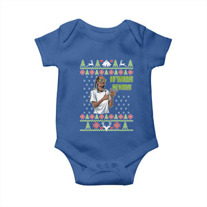 Funny Rapper Meme Christmas Baby Onesie Fo Shizzle My Nizzle TS02 Royal Blue Print Your Wear