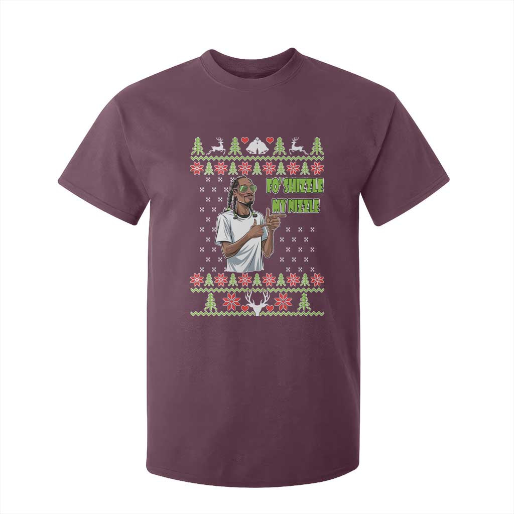 Funny Rapper Meme Christmas T Shirt For Kid Fo Shizzle My Nizzle TS02 Maroon Print Your Wear