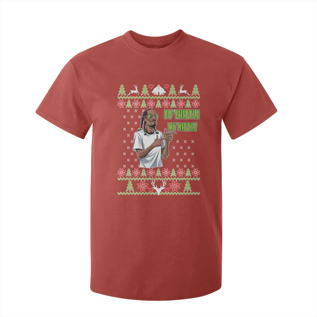 Funny Rapper Meme Christmas T Shirt For Kid Fo Shizzle My Nizzle TS02 Red Print Your Wear