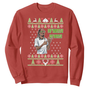 Funny Rapper Meme Christmas Sweatshirt Fo Shizzle My Nizzle TS02 Red Print Your Wear